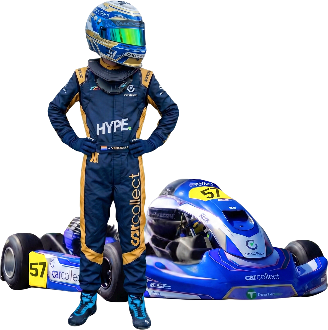 Jay Vermeulen with kart