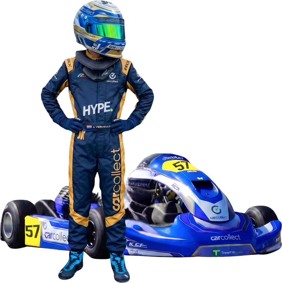 Jay Vermeulen with kart